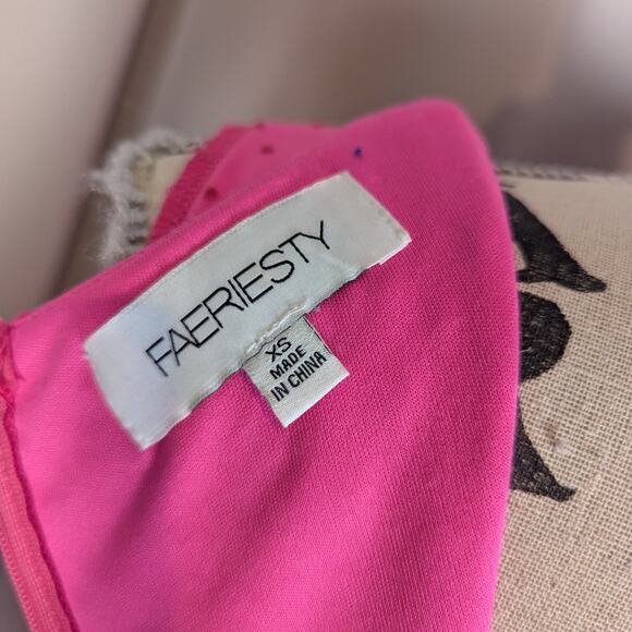 Faeriesty French Dot Formal Gown Pink Small - Picture 4 of 16